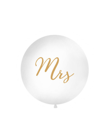 Balon 1 m, Mrs, biały
