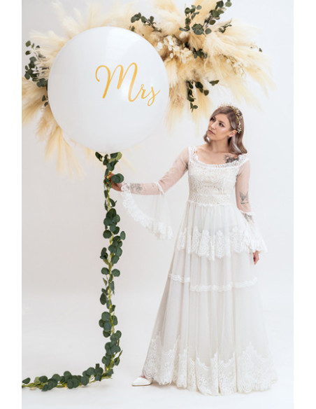 Balon 1 m, Mrs, biały