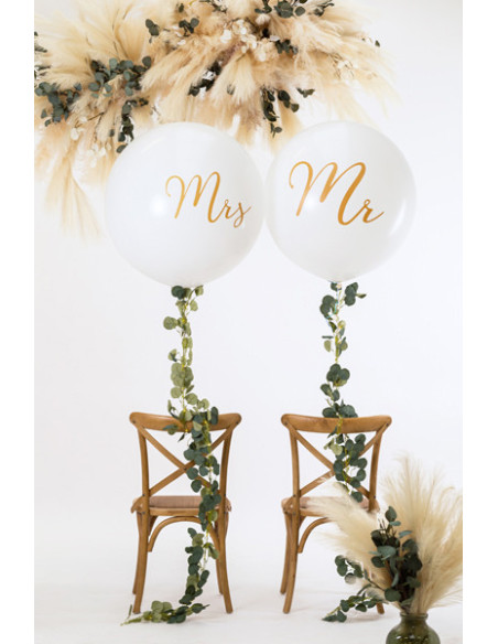 Balon 1 m, Mrs, biały