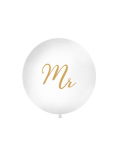 Balon 1 m, Mr, biały