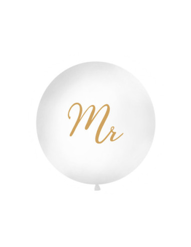 Balon 1 m, Mr, biały