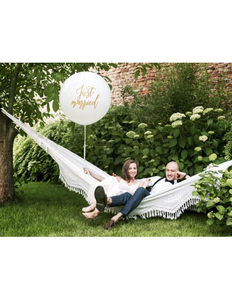 Balon 1 m, Just married, biały