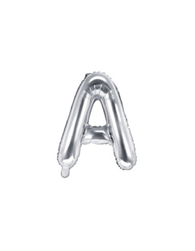Balon foliowy Litera ''A'', 35cm, srebrny