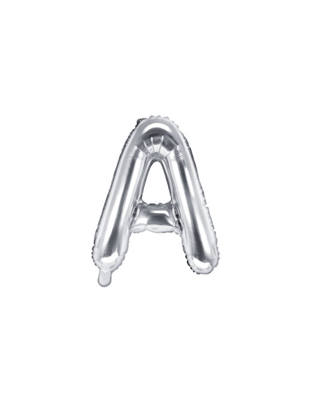 Balon foliowy Litera ''A'', 35cm, srebrny