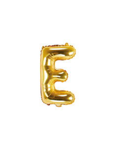 Balon foliowy Litera ''E'', 35cm, złoty