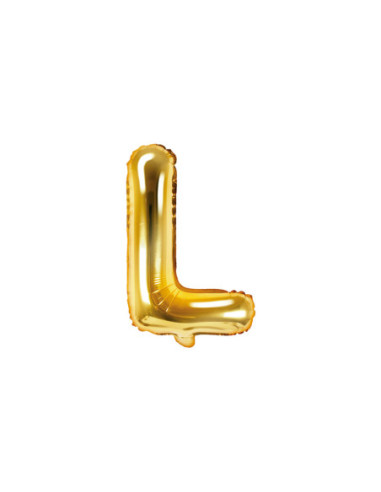 Balon foliowy Litera ''L'', 35cm, złoty