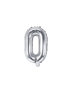 Balon foliowy Litera ''O'', 35cm, srebrny