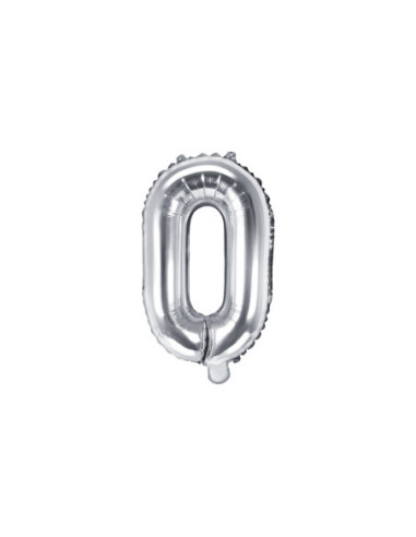 Balon foliowy Litera ''O'', 35cm, srebrny