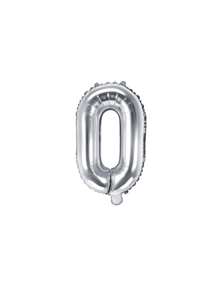 Balon foliowy Litera ''O'', 35cm, srebrny