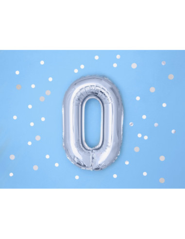 Balon foliowy Litera ''O'', 35cm, srebrny