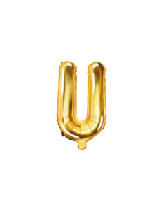 Balon foliowy Litera ''U'', 35cm, złoty