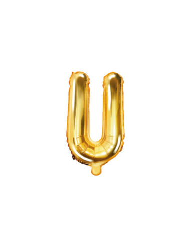 Balon foliowy Litera ''U'', 35cm, złoty