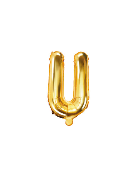 Balon foliowy Litera ''U'', 35cm, złoty