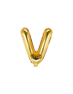 Balon foliowy Litera ''V'', 35cm, złoty