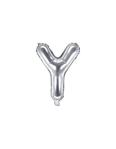 Balon foliowy Litera ''Y'', 35cm, srebrny
