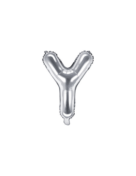 Balon foliowy Litera ''Y'', 35cm, srebrny
