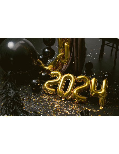 Balon foliowy Cyfra ''0'', 35cm, złoty