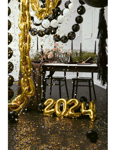 Balon foliowy Cyfra ''0'', 35cm, złoty