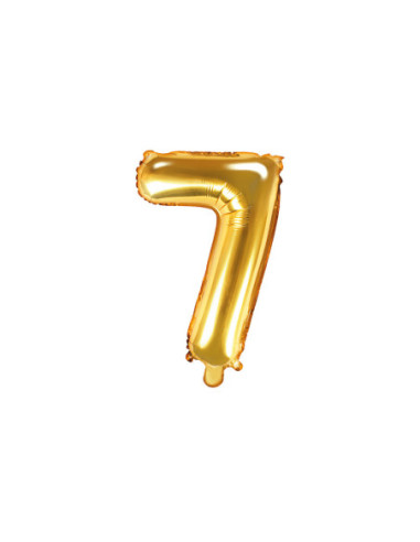 Balon foliowy Cyfra ''7'', 35cm, złoty
