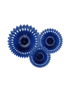 Rozety dekoracyjne, granat, 20-30cm (1 op. / 3 szt.)