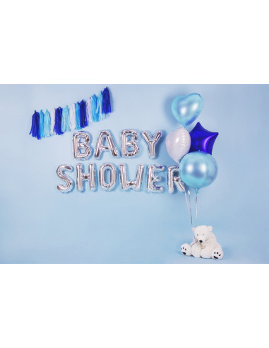 Balon foliowy Serce, 45cm, błękitny
