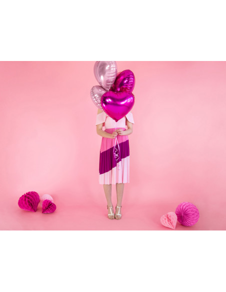 Balon foliowy Serce, 45cm, jasny róż