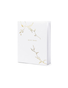 Księga Gości Guest book, 20x24,5cm, biały, 22 kartki
