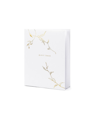 Księga Gości Guest book, 20x24,5cm, biały, 22 kartki