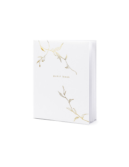 Księga Gości Guest book, 20x24,5cm, biały, 22 kartki