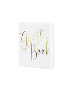 Księga Gości Guest book, 20x24,5cm, biały, 22 kartki