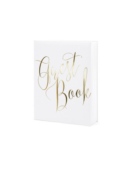 Księga Gości Guest book, 20x24,5cm, biały, 22 kartki