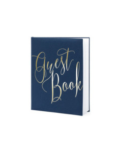 Księga Gości Guest book, 20x24,5cm, granatowy, 22 kartki