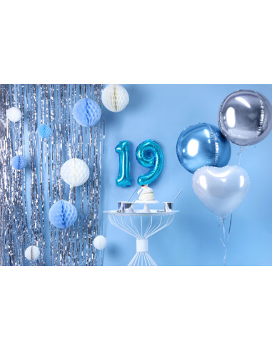 Balon foliowy Cyfra ''9'', 35cm, niebieski
