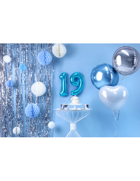 Balon foliowy Cyfra ''9'', 35cm, niebieski