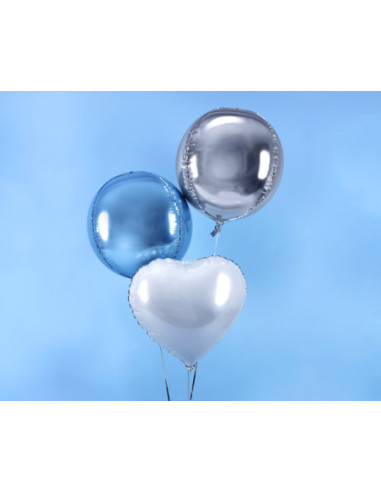 Balon foliowy Kula, 40cm, srebrny