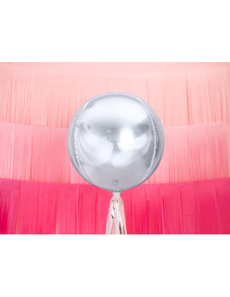 Balon foliowy Kula, 40cm, srebrny