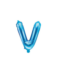 Balon foliowy Litera ''V'', 35cm, niebieski