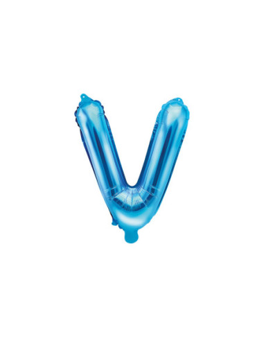 Balon foliowy Litera ''V'', 35cm, niebieski