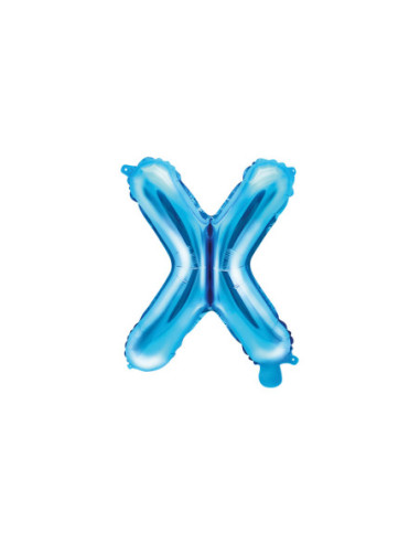 Balon foliowy Litera ''X'', 35cm, niebieski