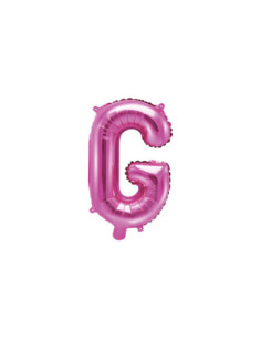 Balon foliowy Litera ''G'', 35cm, ciemny różowy