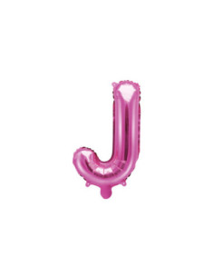 Balon foliowy Litera ''J'', 35cm, ciemny różowy