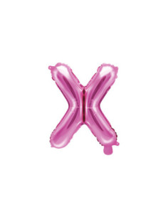 Balon foliowy Litera ''X'', 35cm, ciemny różowy