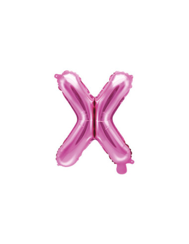Balon foliowy Litera ''X'', 35cm, ciemny różowy