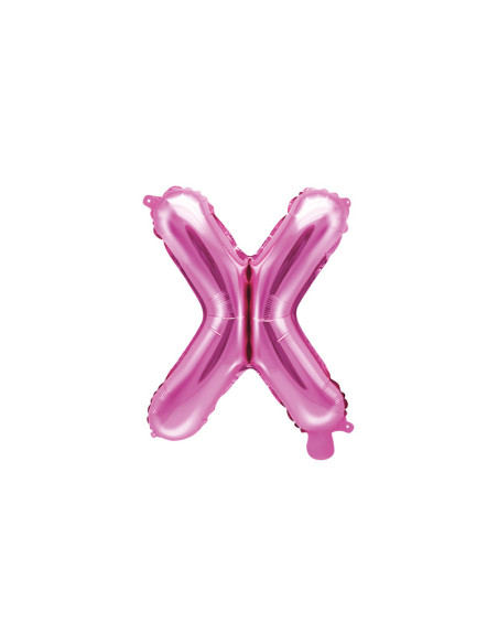 Balon foliowy Litera ''X'', 35cm, ciemny różowy