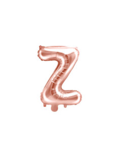 Balon foliowy Litera ''Z'', 35cm, różowe złoto