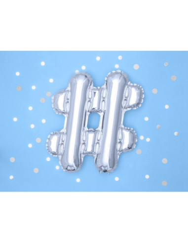 Balon foliowy #, 35cm, srebrny