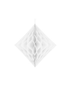 Diament bibułowy, biały, 30cm