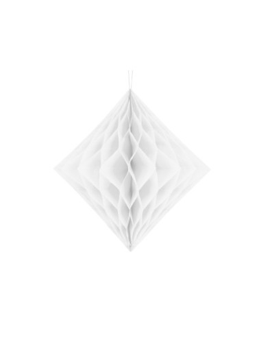 Diament bibułowy, biały, 30cm