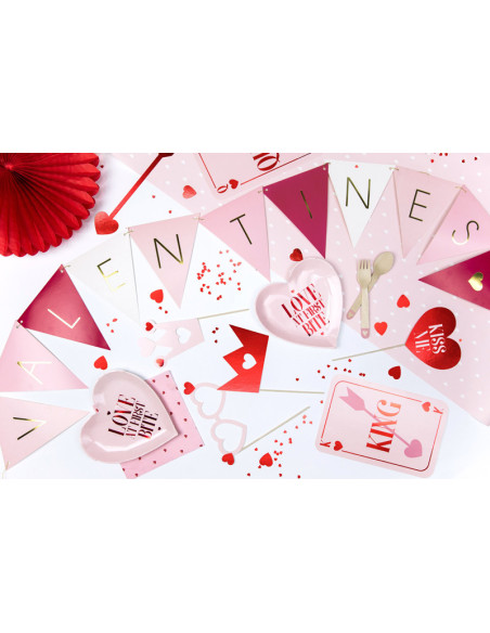 Girlanda Valentines - Flagietki, mix, 2,1 m