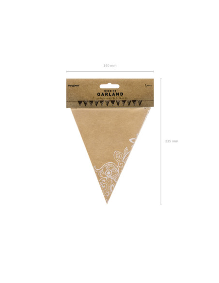 Girlanda Flagietki, kraft, 2,1 m